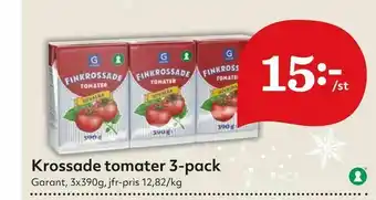 Hemköp Krossade tomater 3-pack erbjuda