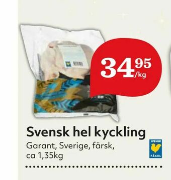 Hemköp Svensk hel kyckling erbjuda