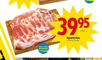 Matöppet Spareribs erbjuda