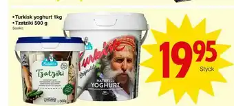 Matöppet Turkisk yoghurt 1kg • Tzatziki 500 g erbjuda