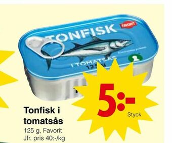 Matöppet Tonfisk i tomatsås erbjuda