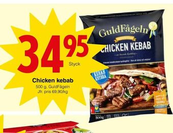 Matöppet Chicken kebab erbjuda