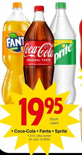 Matöppet Coca-Cola • Fanta • Sprite erbjuda