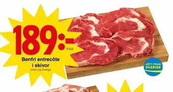 Matöppet Benfri entrecôte i skivor erbjuda