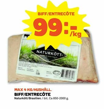 Stora Coop Biff/entrecôte erbjuda