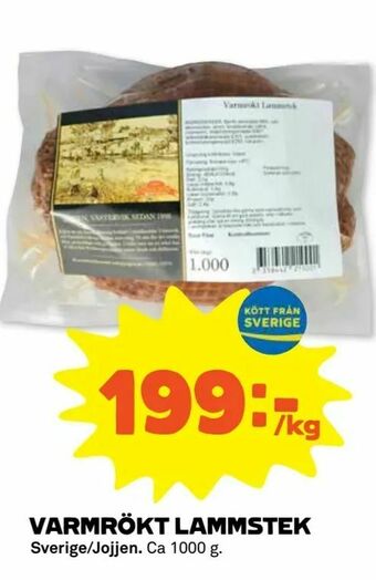 Stora Coop Varmrökt lammstek erbjuda