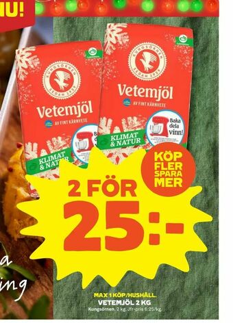Stora Coop Vetemjöl 2 kg erbjuda