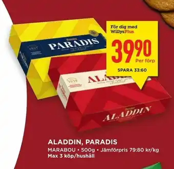 Willys Hemma Aladdin, paradis erbjuda