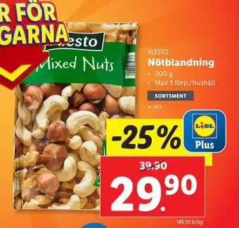 Lidl Nötblandning erbjuda