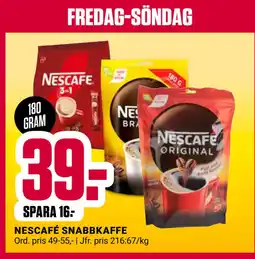 ÖoB NESCAFÉ SNABBKAFFE erbjuda