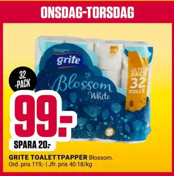 ÖoB GRITE TOALETTPAPPER erbjuda