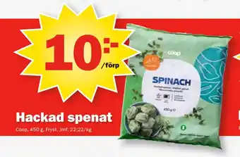Pekås Hackad spenat erbjuda