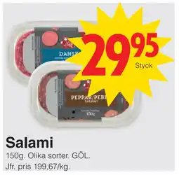 Matöppet Salami erbjuda