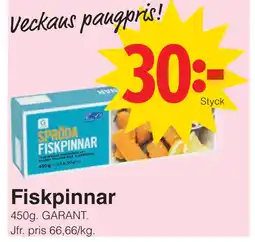 Matöppet Fiskpinnar erbjuda
