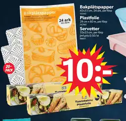 DollarStore Bakplåtspapper erbjuda