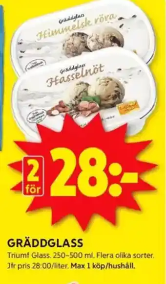 ICA Kvantum Gräddglass erbjuda