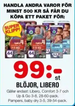 Nya Pulsen Blöjor, libero erbjuda