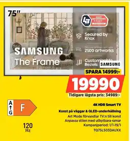 Power 4K HDR Smart TV Konst på väggar & QLED-underhållning erbjuda