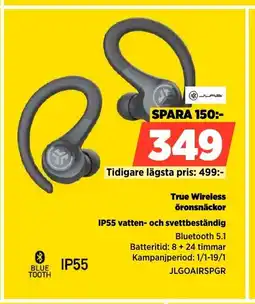 Power True Wireless öronsnäckor IP55 vatten- och svettbeständig erbjuda