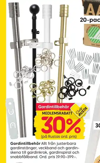 Rusta Gardintillbehör erbjuda