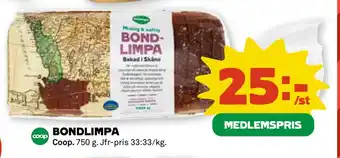 Coop BONDLIMPA erbjuda