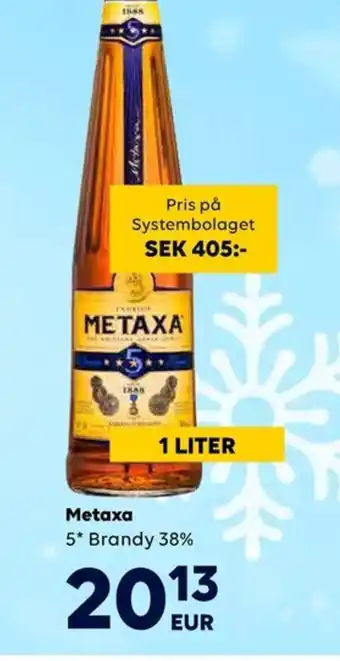 Border Shop METAXA 5* Brandy 38% erbjuda