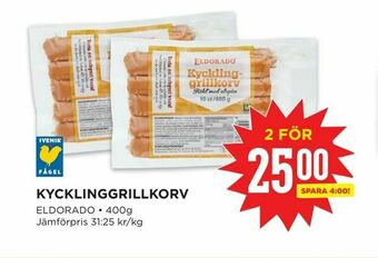 Willys Kycklinggrillkorv erbjuda