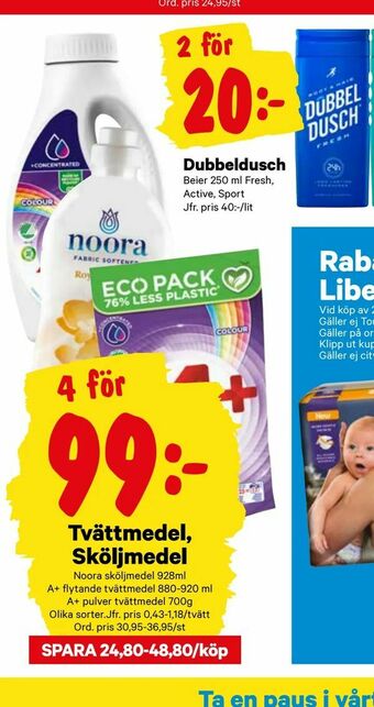 City Gross Tvättmedel, Sköljmedel erbjuda