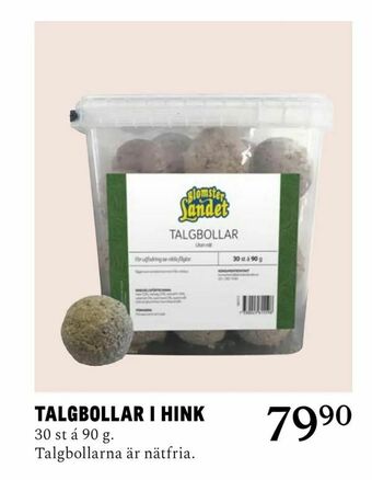 Talgbollar i hink