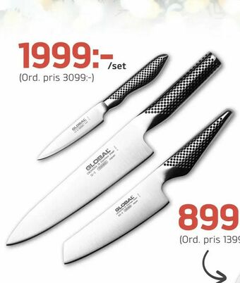 Önska Global Knivset 3 delar erbjuda