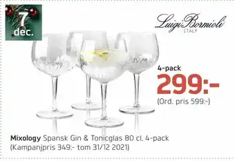 Mixology Spansk Gin & Tonicglas 80 cl, 4-pack