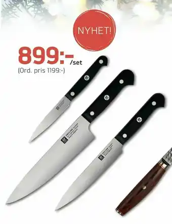 Önska Zwilling Gourmet Knivset 3 delar erbjuda