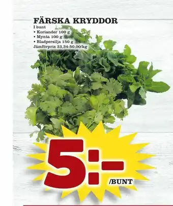 Matvärlden Tensta Färska kryddor erbjuda