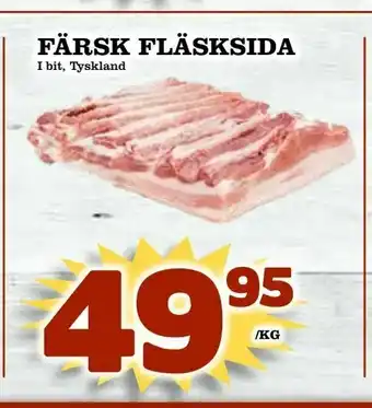 Färsk fläsksida