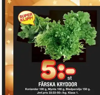 Nya Pulsen Färska kryddor erbjuda