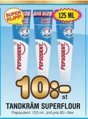 Nya Pulsen Tandkräm superflour erbjuda