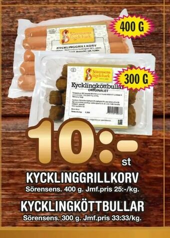 Nya Pulsen Kycklinggrillkorv erbjuda