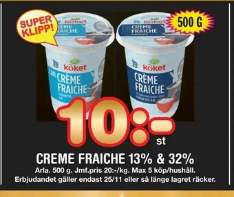 Nya Pulsen Creme fraiche 13% & 32% erbjuda
