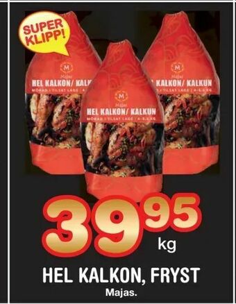 Nya Pulsen Hel kalkon, fryst erbjuda