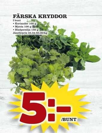 Nya Pulsen Färska kryddor erbjuda