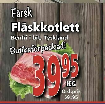 Supergrossen Fläskkotlett erbjuda
