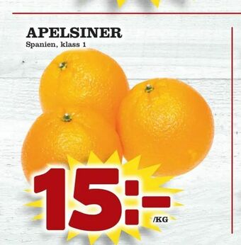 Supergrossen Apelsiner erbjuda