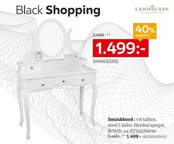 XXXLutz Sminkbord erbjuda