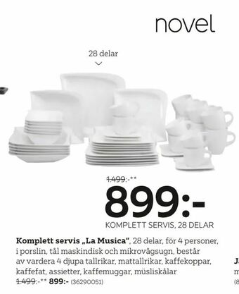 XXXLutz Komplett servis 'La Musica' erbjuda