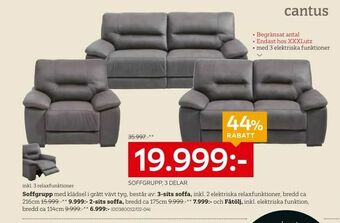 XXXLutz Soffgrupp, 3 delar erbjuda