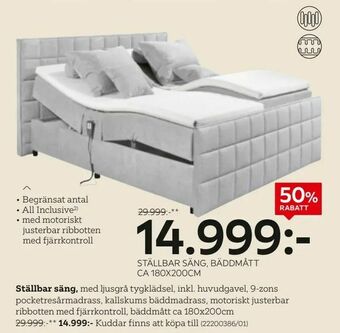 XXXLutz Ställbar säng erbjuda