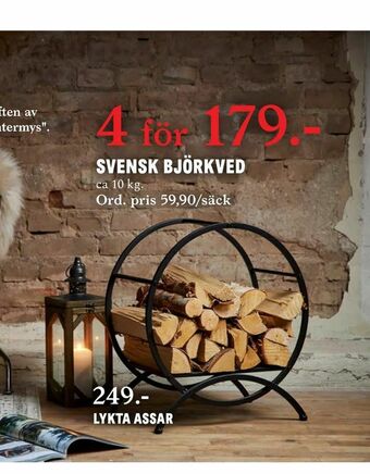 Blomsterlandet Svensk björkved erbjuda