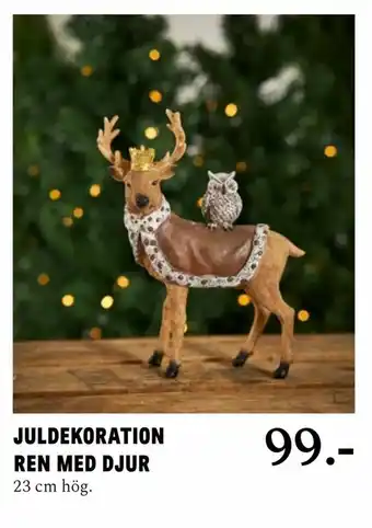 Blomsterlandet Juldekoration ren med djur erbjuda