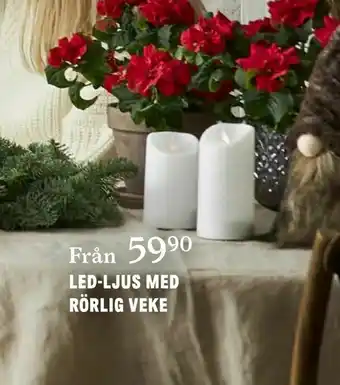 Led-ljus med rörlig veke