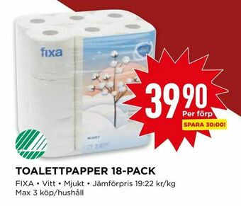 Willys Toalettpapper 18-pack erbjuda